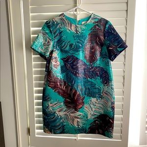 Kate Spade peacock shift party dress
